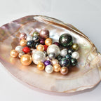 Seed Glass Beads 3mm Half Hole Imitation Pearl Mixed Colors 50pcs 2
