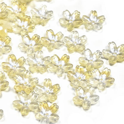 Czech Glass Beads Cherry Blossom 10mm Iridescent Pastel 50pcs 11