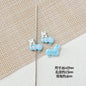 Baking Painted Window Kitten and Nice Rabbit Metal Beads 15/17mm 10pcs 14