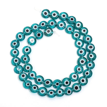 Flat Millefiori Evil Eye Lampwork Seed Glass Beads 4mm 90pcs 10