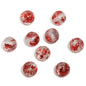 Shimmer Glitter Filled Resin Beads 16mm Round Autumn Leaf 50pcs 10
