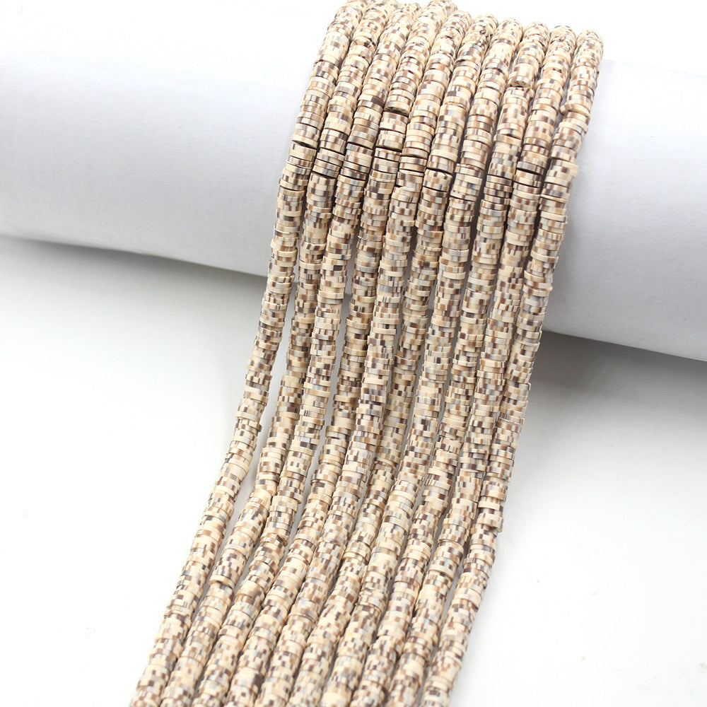 Flat Clay Beads 6mm Colorful Matte Polymer Spacer 10 Strands 5