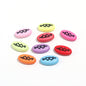 Oval Acrylic Beads 18mm Colorful Double Heart Large Hole 50pcs 8