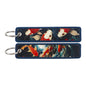 Double Sided Ukiyo Fabric Lanyard Keychain Japanese Motif 2pcs 17