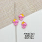 Bouquet and Heart Gift Box Metal Beads 13mm 16mm Pastel Painted 10pcs 9