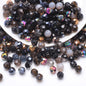 Faceted Football Glass Beads 8mm Electroplated Multicolor 50pcs 6