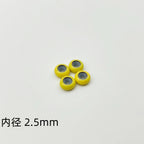 Brass Spacer Beads 10mm Colorful Enamel Large Hole 20pcs 6