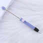 Beadable Pen Plastic Colorful Heart Top Black Ink 150mm 21