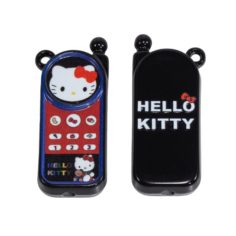Hello KT & Pingu Phone Acrylic Square Beads 40mm 10pcs 10