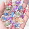 Matte Star Pattern Acrylic Beads 16mm Dyed Core 100pcs