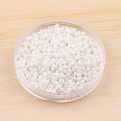 Ceramic Electroplated Seed Glass Beads 4mm Glossy Mixed Colors 460pcs 18