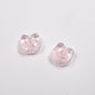 Clear Bear Biscuit Acrylic Beads 12mm Translucent Swirl 50pcs 15
