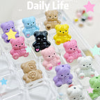 Bear and Honeypot Metal Beads 13mm Hand-Painted Colorful 10pcs 2