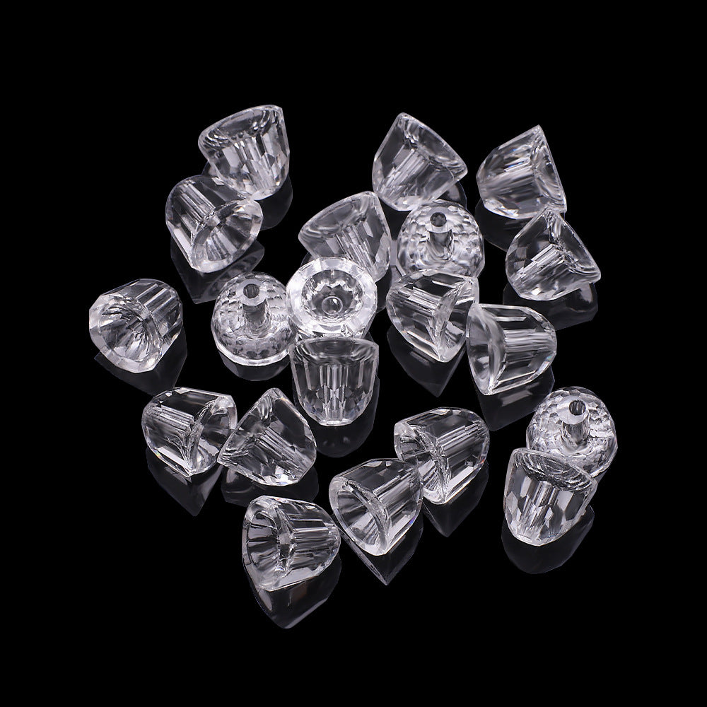 Bell Electroplated Glass Beads 8mm Sparkling Mixed Colors 50pcs 6