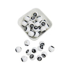 15mm Silicone Letter Beads Number Printed 0 to 9 50pcs 5