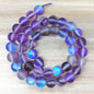 Matte Colorful Iridescent Mermaid Glass Beads 6mm 62pcs 14