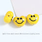 Yellow Smiley Star and Heart Ceramic Beads Glossy 10pcs 7