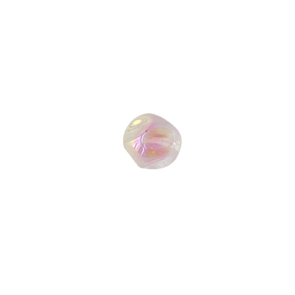 Glow Plating Round Acrylic Beads 15mm Double Color Meteorite 100pcs 4