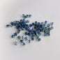 Geometric Square Glass Beads 5mm Transparent Perforated 10pcs 13