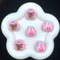 Hand Painted Backpack Acrylic Beads 28x35mm Pingu and Pechabear 4pcs 7