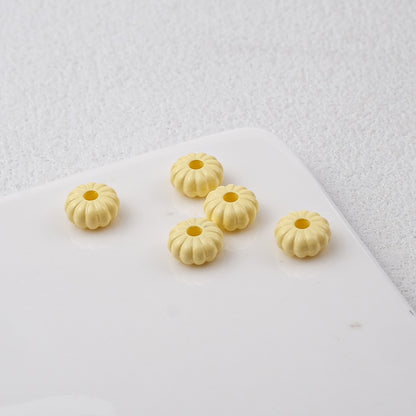 Acrylic Pumpkin Spacer Beads 8mm Striped 50pcs 9