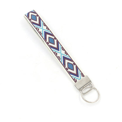 Bohemian Style Wristlet Keychain Antique Silver Polyester 2pcs 17cm 22