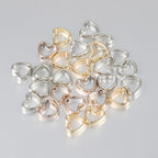 Hollow Heart Acrylic Beads 11x12mm CCB Plastic Mixed Colors 100pcs