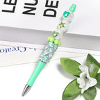 Plating Heart Star Acrylic Beads 16mm Milk White Printed 50pcs 2