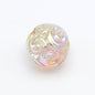 Plating Round Acrylic Beads 16mm UV Embroidered Iridescent 20pcs 9