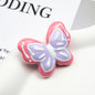 Hand Painted Butterfly Acrylic Beads 35mm Cream Double Color 6pcs 3