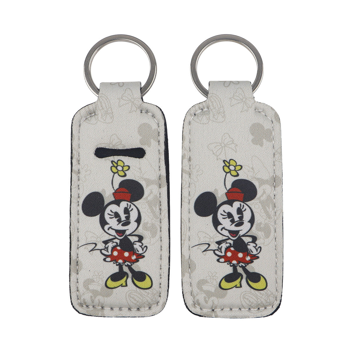 Cartoon Character Chapstick Holder Keychain Neoprene Colorful 8pcs 11