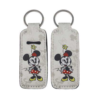 Cartoon Character Chapstick Holder Keychain Neoprene Colorful 8pcs 11
