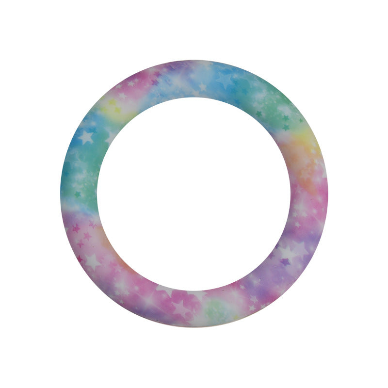 65mm Printed Silicone Rings Floral and Geometric Designs