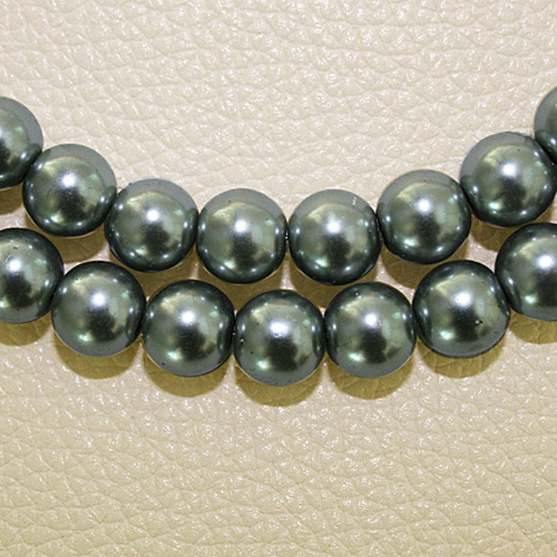Pearl Glass Beads 10mm Imitation Smooth Lustrous Finish 20pcs 10