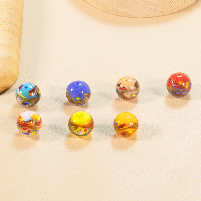 Antique Style Phoenix Tail Lampwork Glass Beads 12mm 14mm 1pc 4