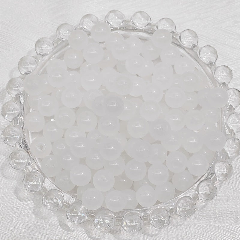 Antique Imitation Ceramic Splash Ink Round Glass Beads 10mm 100pcs 18