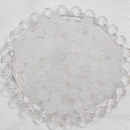 Antique Imitation Ceramic Splash Ink Round Glass Beads 10mm 100pcs 18
