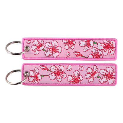 Double Sided Ukiyo Fabric Lanyard Keychain Japanese Motif 2pcs 7
