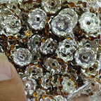 Rhinestone Wavy Spacer Beads 12mm Red Crystal 50pcs 5