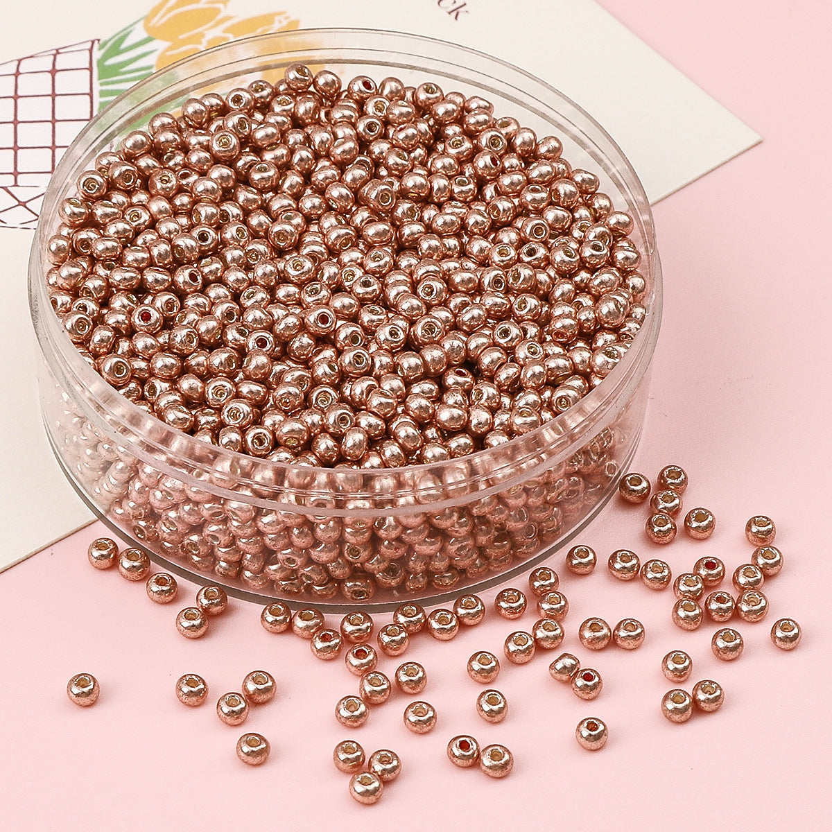 Metallic Seed Glass Beads 2mm Premium Colorful Shimmering 3000pcs 9