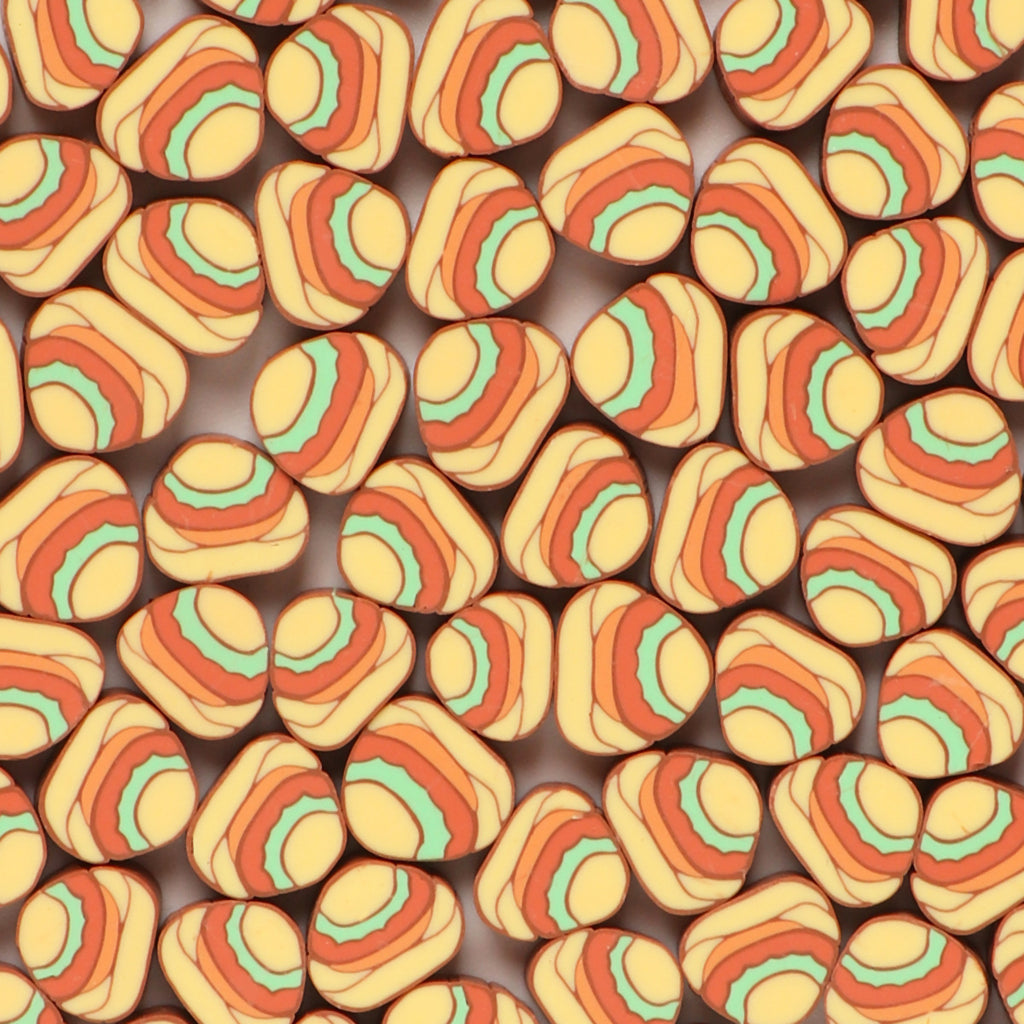 Triangular Clay Beads 8mm 10mm 4mm Hamburger Cake Polymer 100pcs