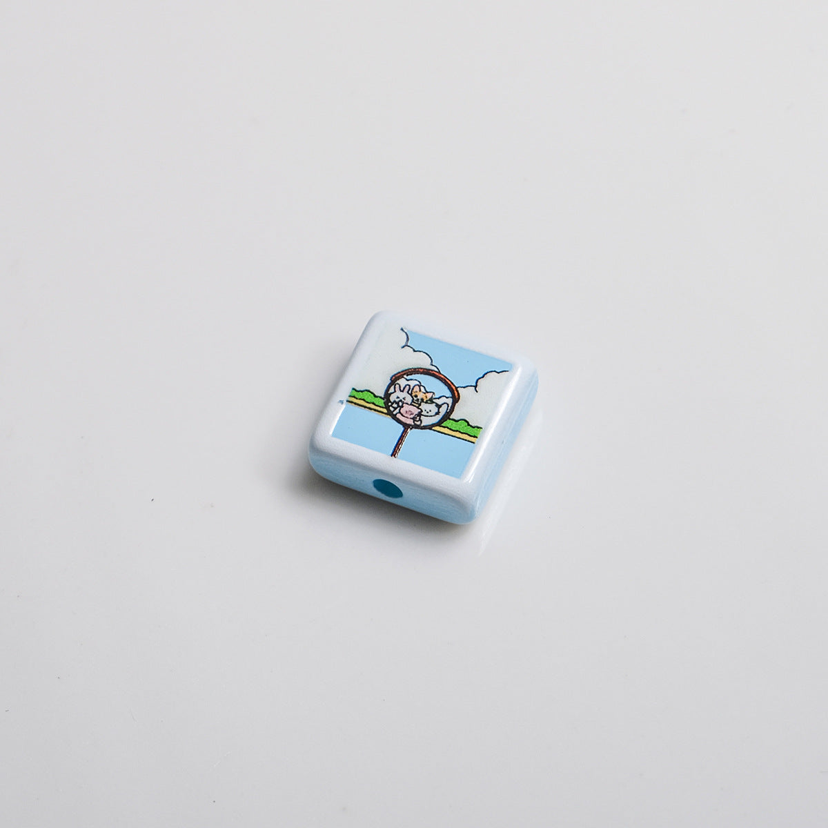 Polaroid Square Acrylic Beads 25mm Mini Camera Designs 10pcs 29
