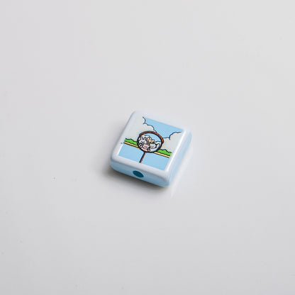 Polaroid Square Acrylic Beads 25mm Mini Camera Designs 10pcs 29