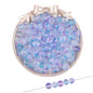 Frosted Round Glass Beads 8mm Pastel Jewel Tones Matte Finish 100pcs 11