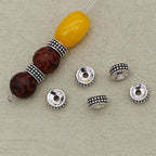 Alloy Round Spacer Beads 7mm Vintage Dotted Tibetan 50pcs 2