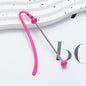 Beadable Bookmark Metal Curved Design Shiny Bead Ends Multicolor 10