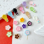 Spoon and Flower Metal Beads 15mm and 9mm Baking Painted 20pcs 4