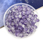 Crackle Flower Glass Beads 8mm Soft Purple Blue Gradient 3 Strands 33