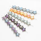 Electroplated Starfish Glass Beads 13-14mm Transparent 30pcs 5