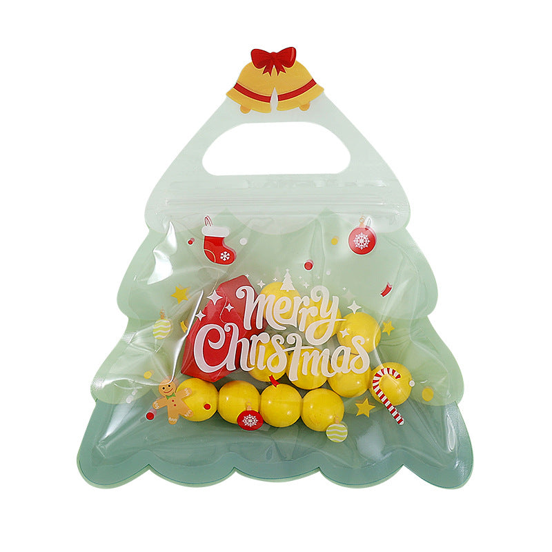 Christmas Tree Shaped Resealable Zip Lock Plastic Bags 18.5x21cm 10pcs 3